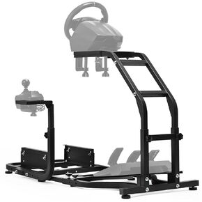 Marada Racing Sim Cockpit Stand Stable Frame Adapt to PXN, Thrustmaster, Logitech G29, G920, T300RS, T150 Height & Length Adjustable Simulation Steering Wheel Mount Shifter and Pedal Not Included