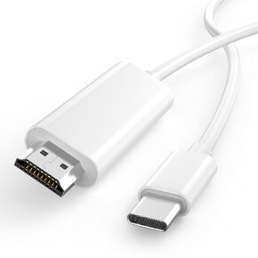 [Apple MFi Certified] USB C to HDMI Cable Adapter, 4K@60Hz Type C to HDMI Cable 6FT USB-C Digital AV Adapter Sync Screen Connector for iPhone 16/16 Pro Max/15/15 Pro Max to HD TV Projector Monitor