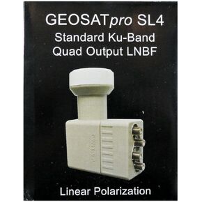 GEOSATpro SL4 DRO Quad Output Ku LNB LNBF Standard Linear 10750 L.O. for FTA