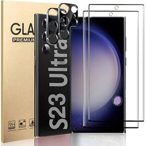 [2+2 Pack] for Samsung Galaxy S24 Ultra 5G Screen Protector Tempered Glass Camera Lens Protector,Touch Sensitive,Fingerprint Support,9H Hardenss