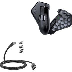 BoxWave Cable Compatible with GameSir F7 Claw Tablet - MagnetoSnap PD AllCharge Cable (100W), Magnet Charging Braided USB Type-C Micro - Jet Black