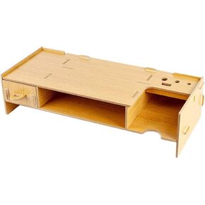 Computer Stand Display Heightening Base Simple Desktop Computer Monitor Laptop Heightening Base Bracket Office Storage Rack Laptop Stand(Natural)