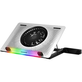 Steel Mesh Panel LED Fan Adjustable Speed Control 10 "-17" Laptop Cooling Pad, Cooling Bracket