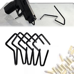 G-PLUS 5pcs/Bag Pistol Display Holder,Handgun Pistol Revolver Safe Storage Stand Display Holder Single Rack,Black Handgun Rack Pistol Stand Black