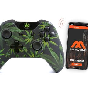 MODDEDZONE Custom MODDED Wireless Controller for Xbox One S/X and PC - With Unique Smart Mods - Best For First Person Shooter Games - Handcrafted by Experts in USA with Unique Design (420 Black)