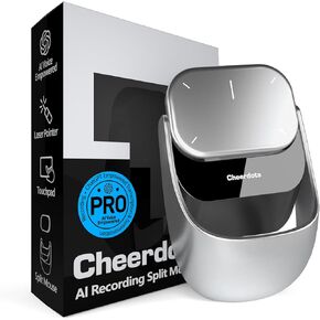 Cheerdots2 ChatGPT AI Mouse, Presentation Mode, Magnetic Detachable Design, Smart Software Control, Portable for Meetings & Work, Intelligent Audio Recording & Saving（AI Chatgpt）
