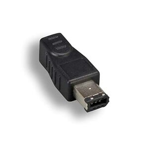 Kentek 6 Pin Male 4 Pin Female IEEE-1394A IEEE1394 Firewire Ilink DV Adapter Converter Coupler M/F 400 mbps for PC Mac Black