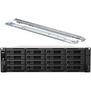 Synology Rackstation RS4021xS+ NAS Server مع وحدة المعالجة المركزية Xeon 2.1Ghz ، ذاكرة 64 جيجابايت ، تخزين 320TB HDD ، 2 × 10GBE LAN ، طاقة زائدة ، حزمة تشغيل DSM مع مجموعة السكك الحديدية