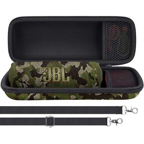 Aenlllosi لـ JBL Flip 7/ Flip 6/ Flip 5 Protable Bluetooth Seeper SPACE مع حزام كتف قابل للتعديل ، أسود (حالة فقط)