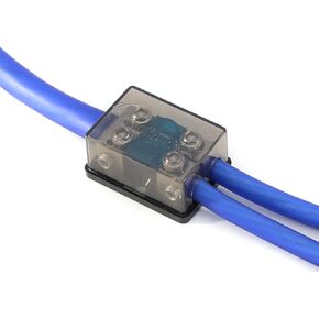 KnuKonceptz Bassik 2 Way Mini ANL Ground Distribution Block - 1/0 Gauge to 4 Gauge - Ground Links