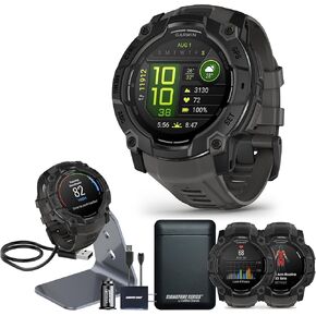 Garmin Instinct 3 Advanced GPS Adventure Watch ، Neo Tropic | عرض 45mm amoled | شاشة معدل ضربات القلب القائمة على الرسغ ، تصل إلى 16 يومًا من عمر البطارية مع حزمة الطاقة المميزة