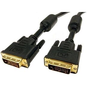 AYA 15Ft (15 Feet) DVI-I Dual Link (24+5) Male to Male Digital/Analog Video Cable w/Ferrites
