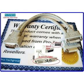 DVI-D Male to 2X DVI-I Female Y Splitter Cable