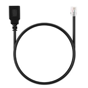 BOXOB RJ9 Male to USB Female Cable, 11.8 Inch RJ9 4P4C to USB Phone Jack Adapter Cord for VoIP Phones Fax Machines Telephone Communication Demodulation Adapter