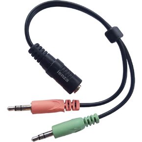 ienza USB External Stereo Sound Adapter (with Separate Mic/Headphone Jacks) to 3.5mm Female Adapter Cable : 2x3.5mm Male to 3.5mm Female