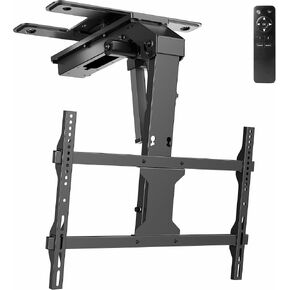 VIVO Electric Flip Down and Swivel Ceiling TV Mount for 37 to 70 inch Screens, Large Motorized Flat Ceiling VESA Mount, Holds up to 99 lbs, App and Voice Control, Black, MOUNT-E-FD75C-S