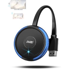Aimibo 4K Wireless Display Adapter 5G - Plug & Play HDMI Wireless Dongle ، دفق الفيديو من جهاز الكمبيوتر المحمول اللوحي Android IOS Windows إلى جهاز عرض جهاز العرض التلفزيوني ، ودعم AirPlay DLNA Miracast