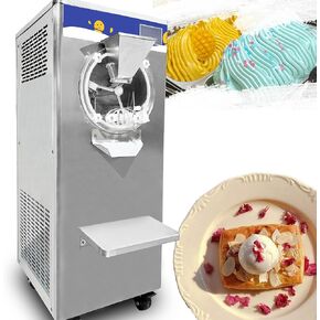 Yovtekc 13Gal/H Commercial Gelato Maker Machine, Italian Ice Machine 12L Cylinder, Hard Ice Cream Machine, Frozen Sorbet Maker for Snack Bar Restaurant Supermarket