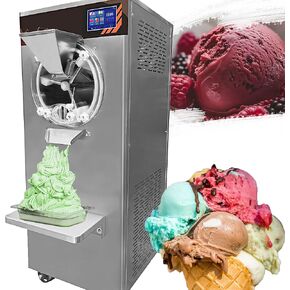 Yovtekc 48L/H Gelato Machine, Commercial Hard Ice Cream Machine 12L Cylinder, Italian Ice Machine, Sorbet Ice Cream Maker with 5" Touch Panel for Snack Bars