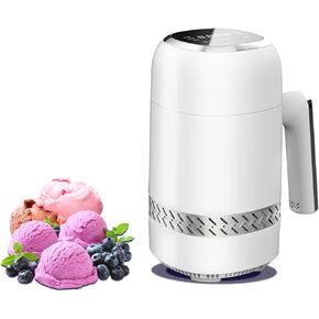 Smart Ice Cream Maker – 300ML Automatic Home Ice Cream Machine, Soft Serve & Frozen Yogurt Maker, Touch Control, Semiconductor Cooling, Overheat Protection