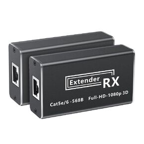 Avedio Links 4K@60Hz HDMI KVM USB Extender على CAT 5E/6/7 ، 164 قدمًا/50M HDMI Ethernet Extender Transiver مع حلقة متوافقة