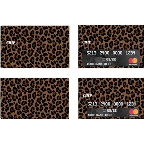 Brown Leopard Pattern Card Skin Sticker Compatible for Debit Card, Credit Card, Transportation Card, Key Card, Vinyl Decal (Brown Leopard)