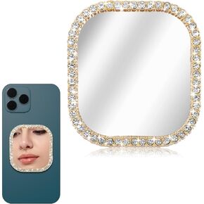 1 PCS Mirror Decal for Smartphone, Square Phone Mirror Sticker, Bling Mirror Sticker for Mobilephone, Adhesive Mirror for Phone Case Accessories