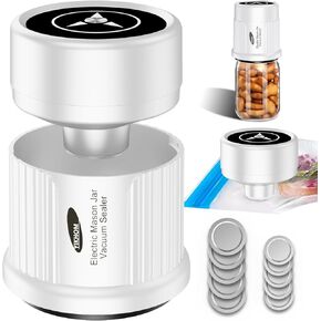 YIKHOM Automatic Mason Jar Vacuum Sealer for Regular & Wide Mouth, Canning & Sous Vide Bags Mason Jar, Jar Sealer Vacuum Sealing, Vacuum Sealer for Jars
