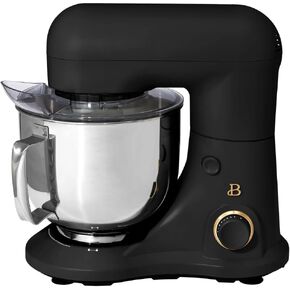 Beautiful 5.3 Qt Stand Mixer by Drew Barrymore – 12-Speed Tilt-Head, 300W Motor, Stainless Steel Bowl, Powerful & Lightweight (Black Sesame)