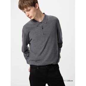 Uniqlo Merino Polo Shirt | Long Sleeve