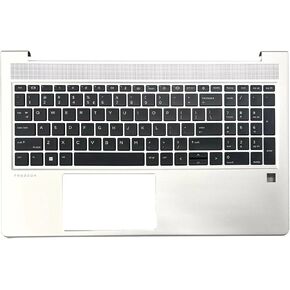 New Replacement for HP Probook 450 G10 455 G10 Laptop Upper Case Palmrest Backlit Keyboard Assembly Part N43874-001 N43875-001 4BX8TTATP80 Silver (Probook 450 455 G10 Backlit Keyboard)