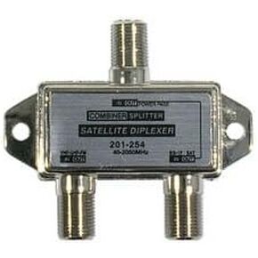 Steren 5-2400 MHz 2.4GHz TV-Satellite Mini Diplexer/Mixer/Splitter - 201-254 | High Performance Signal Splitter for Major Satellite Providers | Compatible with Any Satellite Provider