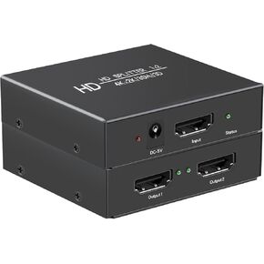4K1x2 HDMI Splitter 1 in 2 Out, 2 Port Powered hdmi splitters for Dual Monitors Outputs,Mirror/Copy Screen only (Not Extend) 2 Way Splitter Support 4K2K@30Hz, 3D, for Office,PS4,Projector,HDTV.