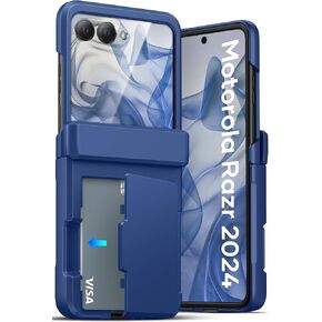 بالنسبة إلى Motorola Razr 2025 محفظة Case ، حامل البطاقة المدمج (3 بطاقات) وحماية شاشة Hing
