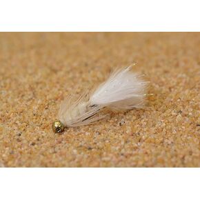 6ct - Tungsten Micro White Wooly Bugger Jig Head Fly - Euro Nymph - Hanak Hook