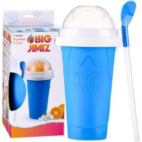 Slushie Maker Cup for Kids & Adults – Magic Squeeze DIY Frozen Drink, Reusable Icee Maker, Quick Freeze Slushy Cup with Straw Spoon – Fun Summer Kitchen Gadget for Home or Travel