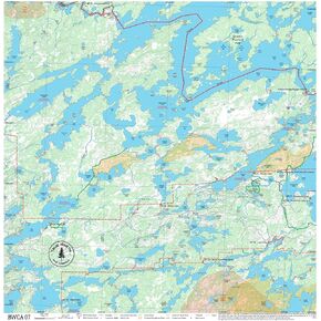 BWCA Map - BWCA 07 – Waterproof, Durable Cloth Map for Canoeing, Hiking, and Camping by True North Map Company
