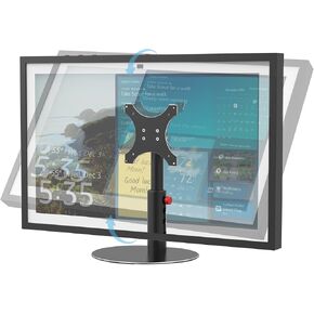 Almoz Sturdy Stand for Show 21, Show 15 (All Generations) with Adjustable Tilt, 4 Height Levels, Raises Show 21 Display Stand, Flexible Viewing and Solid Support for Show 15 2nd Gen (Basic-Silver)