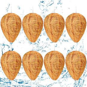DECYOOL 8 Pack Wasp Nest Decoy Hanging Wasp for Wasps Hornets Yellow Jackets Outdoor Waterproof Material (Orange)