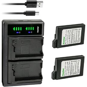 Kastar 1-Pack PSP 110 Battery and LTD2 USB Charger Replacement for Sony PSP-2009, PSP-2010, PSP-3000, PSP-3001, PSP-3002, PSP-3003, PSP-3004, PSP-3005, PSP-3006, PSP-3007, PSP-3008, PSP-3009, PSP-3010