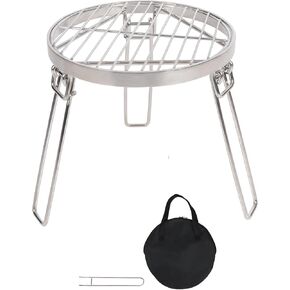 Lineslife Folding Campfire Tripod for Cooking, Portable Camping Tripod Stand for Solo Stove Bonfire Fire Pit, Dutch Oven, Open Fire, Iron Black