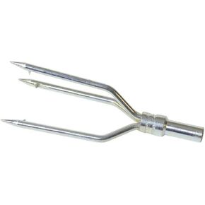 BEUCHAT Equilateral Trident Speartip Zinc Plated 6mm Standard Threads 4 inch Long for Speargun or Polespear