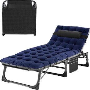 ABORON Foldable Camping Cots for Adults, Double Layer 1200D 500lb Loading Cot for Sleeping, Heavy Duty Guest Bed with Mattress Carrying Bag