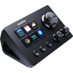 SOOMFON Stream Controller SE Stream Control Deck with 6 Customizable LCD Macro Keys to Trigger Actions in OBS Twitch YouTube for Content Creators Streaming Gaming Compatible with PC & Mac