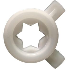 White Modeling Cap Spare Part Hexagram Star Nozzle Lid for Ice Cream Maker Accessory Soft Serve Machines 37mm Inner Diameter