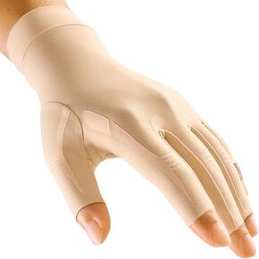 FREETOO All-Around Compression Arthritis Gloves for Women for Pain, Carpal Tunnel Relief Gloves for Men, Fingerless Hand Compression Gloves for Crocheting, Rheumatoid Arthritis, Swelling Edema Black M