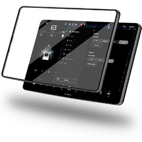 ACESTAR Case with Tempered Glass Screen Protector Designed for Tesla Model 3 (2023-2017)/ Model Y (2024-2020) 15 inch Touchscreen [Integrated Bezel Screen][Tool-Free][Bubble-Free][Quick Installation]