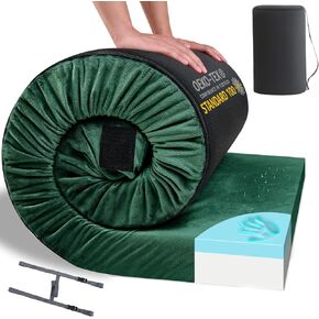 HomeMate Certipur-US Foam Foam Camping Praystrate Plat Portable Roll Up Praystress for البالغين وسادة حصيرة سرير