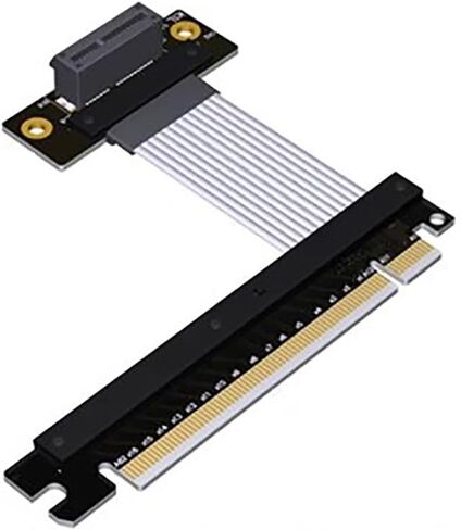 JMT PCI-E 4.0 x1 x4 إلى X16 تمديد كابل Gen4 16G/BPS 64G/BPS لبطاقة شبكة USB CARD SOLID STOL CARD SSD (25 سم ، K32SL) in Kuwait