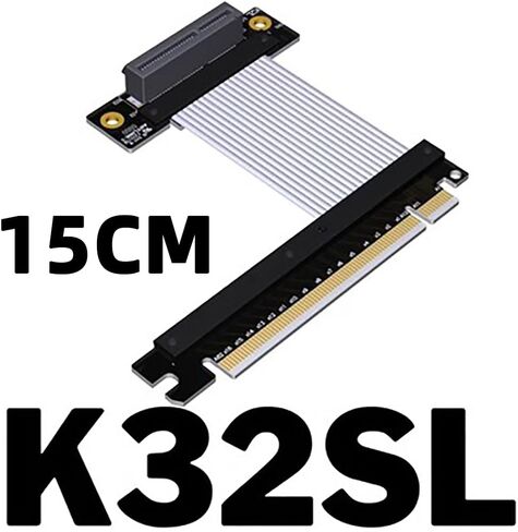 JMT PCI-E 4.0 x1 x4 إلى X16 تمديد كابل Gen4 16G/BPS 64G/BPS لبطاقة شبكة USB CARD SOLID STOL CARD SSD (25 سم ، K32SL) in Kuwait